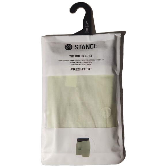 Stance Men's Boxer Brief Size Large Green Freshtek Wholester Pouch Support - Picture 2 of 6